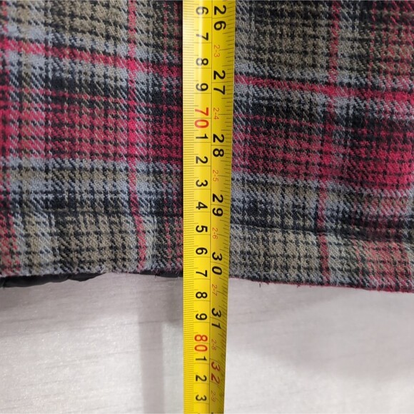 Cherokee Shirt Jacket Men's MEDIUM Quilted Lined Plaid Flannel Shacket w/Pockets - Picture 7 of 16